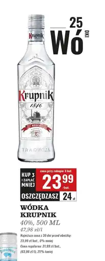 Biedronka Wódka Krupnik oferta
