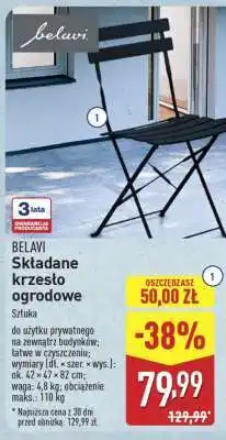 ALDI BELAVI Składane krzesło ogrodowe oferta