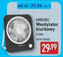 ALDI AMBIANO Wentylator biurkowy oferta