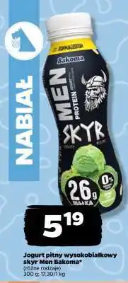 Netto Jogurt pitny wysokobiałkowy skyr Men Bakoma oferta