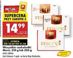 Biedronka Wszystkie czekoladki Merci, 210 g lub 250 g oferta