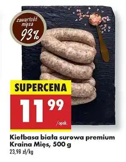 Biedronka Kielbasa biała surowa premium Kraina Mięs 500 g oferta