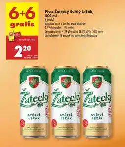 Biedronka Piwo Žatecký Světlý ležák 500 ml oferta
