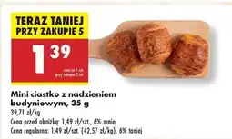 Biedronka Mini ciastko z nadzieniem budyniowym, 35 g oferta