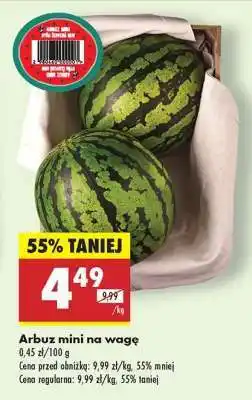 Biedronka Arbuz mini na wage oferta