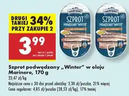 Biedronka Szprot podwędzany Winter w oleju Marinero, 170 g oferta