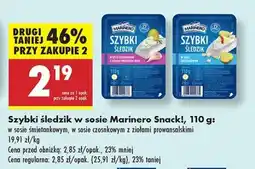 Biedronka Szybki śledzik w sosie Marinero Snack, 110 g oferta