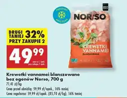 Biedronka Krewetki vannamei blanszowane bez ogonów Norso, 700 g oferta