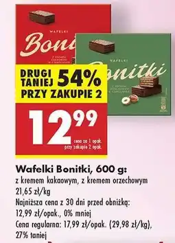 Biedronka Wafelki Bonitki, 600 g oferta