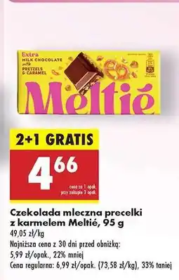 Biedronka Czekolada mleczna precelki z karmelem Meltié, 95 g oferta