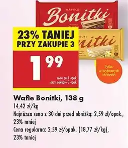 Biedronka Wafle Bonitki, 138 g oferta