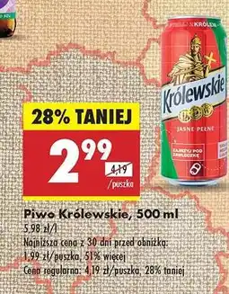 Biedronka Piwo Królewskie , 500 ml oferta