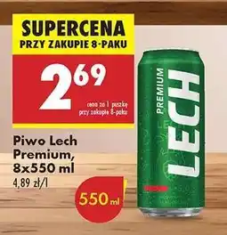 Biedronka Piwo Lech Premium 8x550 ml oferta