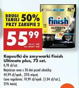 Biedronka Kapsułki do zmywarki Finish Ultimate Plus, 72 szt oferta