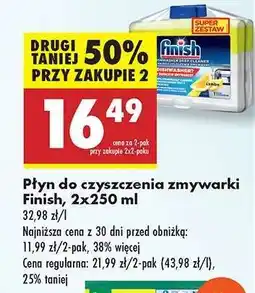Biedronka Płyn do czyszczenia zmywarki Finish 2x250 ml oferta