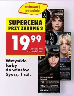 Biedronka Wszystkie farby do włosów Syoss, 1 szt oferta