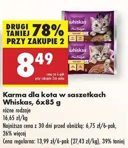 Biedronka Whiskas, 6x85 g oferta