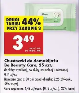 Biedronka Chusteczki do demakijażu Be Beauty Care, 25 szt oferta