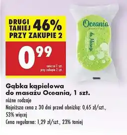 Biedronka Gąbka kąpielowa do masażu Oceania , 1 szt oferta