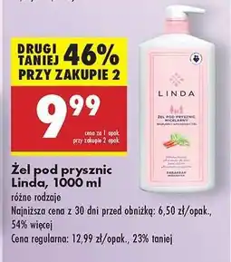 Biedronka Żel pod prysznic Linda, 1000 ml oferta