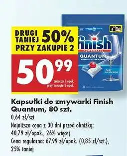 Biedronka Kapsułki do zmywarki Finish Quantum , 80 szt oferta