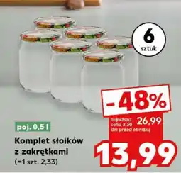 Kaufland Komplet słoików z zakrętkami oferta
