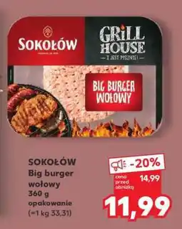 Kaufland SOKOŁÓW Big burger wołowy 360 g opakowanie oferta