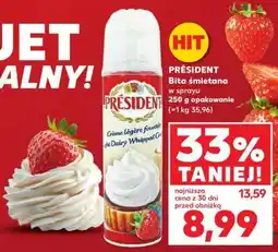 Kaufland PRÉSIDENT Bita śmietana w sprayu oferta