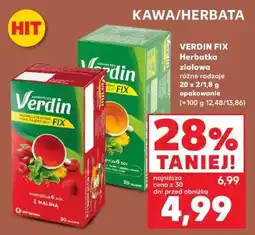 Kaufland VERDIN FIX Herbatka ziołowa różne rodzaje 20 x 2/1,8 g opakowanie oferta