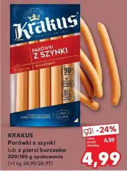 Kaufland KRAKUS Parówki z szynki lub z piersi kurczaka oferta