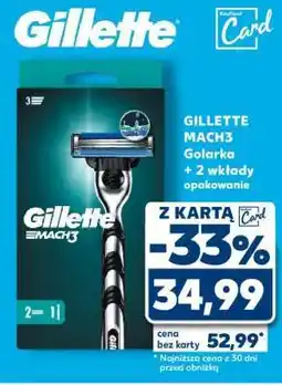 Kaufland GILLETTE MACH3 Golarka + 2 wkłady opakowanie oferta