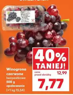 Kaufland Winogrona czerwone bezpestkowe 500 g opakowanie oferta