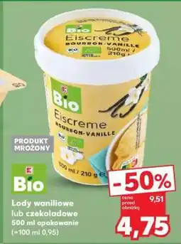 Kaufland Lody waniliowe lub czekoladowe 500 ml opakowanie oferta