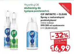 Kaufland CIF INFINITE + CLEAN Spray z naturalnymi probiotykami oferta