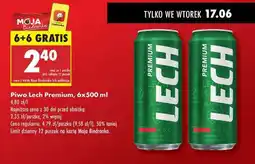Biedronka Piwo Lech Premium , 6x500 ml oferta