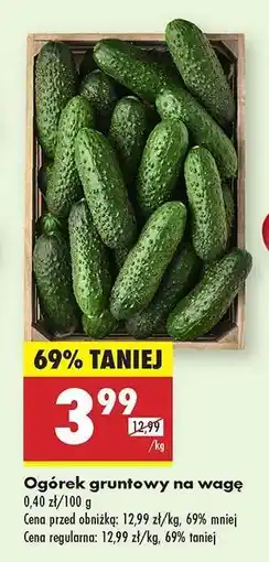 Biedronka Ogórek gruntowy na wage oferta
