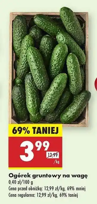 Biedronka Ogórek gruntowy na wage oferta