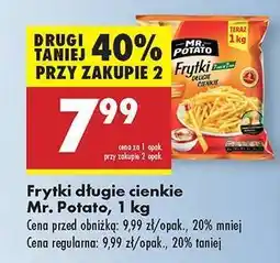 Biedronka Frytki długie cienkie Mr. Potato 1 kg oferta