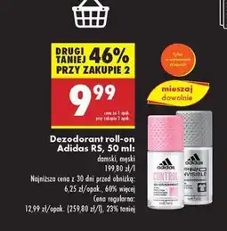 Biedronka Dezodorant roll-on Adidas RŚ, 50 ml oferta
