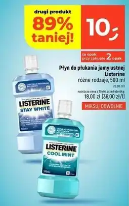 Dealz Płyn do płukania ust Listerine Cool Mint oferta