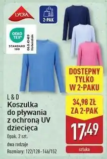 ALDI Koszulka ochronna uv do pływania 122/128-146/152 L&D oferta