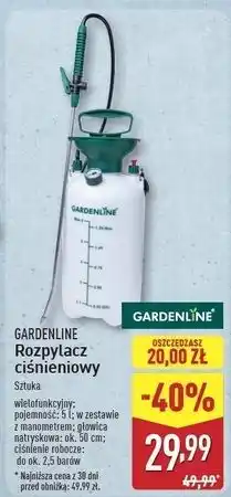 ALDI Rozpylacz ciśnieniowy 5 l Gardenline oferta