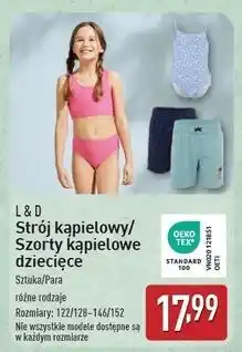 ALDI Szorty kąpielowe 122-128/146/152 Lily & Dan oferta