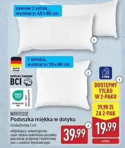 ALDI Poduszka 70 x 80 softtouch Novitesse oferta