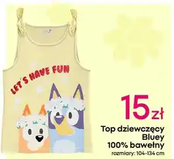 Pepco Top dziewczęcy bluey 104-134 oferta