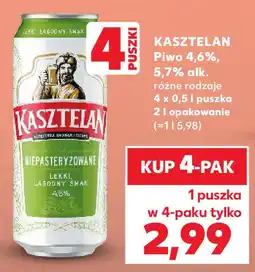 Kaufland Kasztelan piwo 4,6%, 5,7% alk. oferta