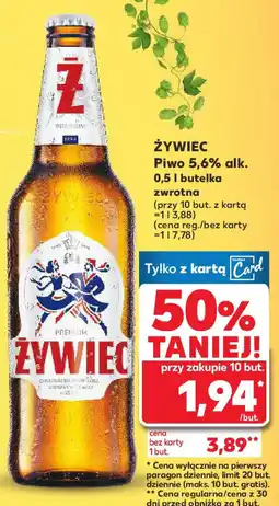Kaufland Żywiec piwo 5,6% alk. oferta