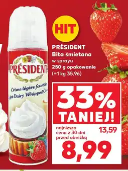 Kaufland Président bita śmietana oferta