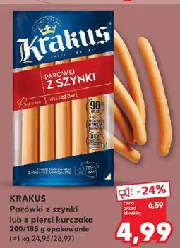 Kaufland Krakus parówki z szynki lub z piersi kurczaka oferta