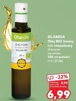 Kaufland Olandia olej bio iniany lub rzepakowy oferta